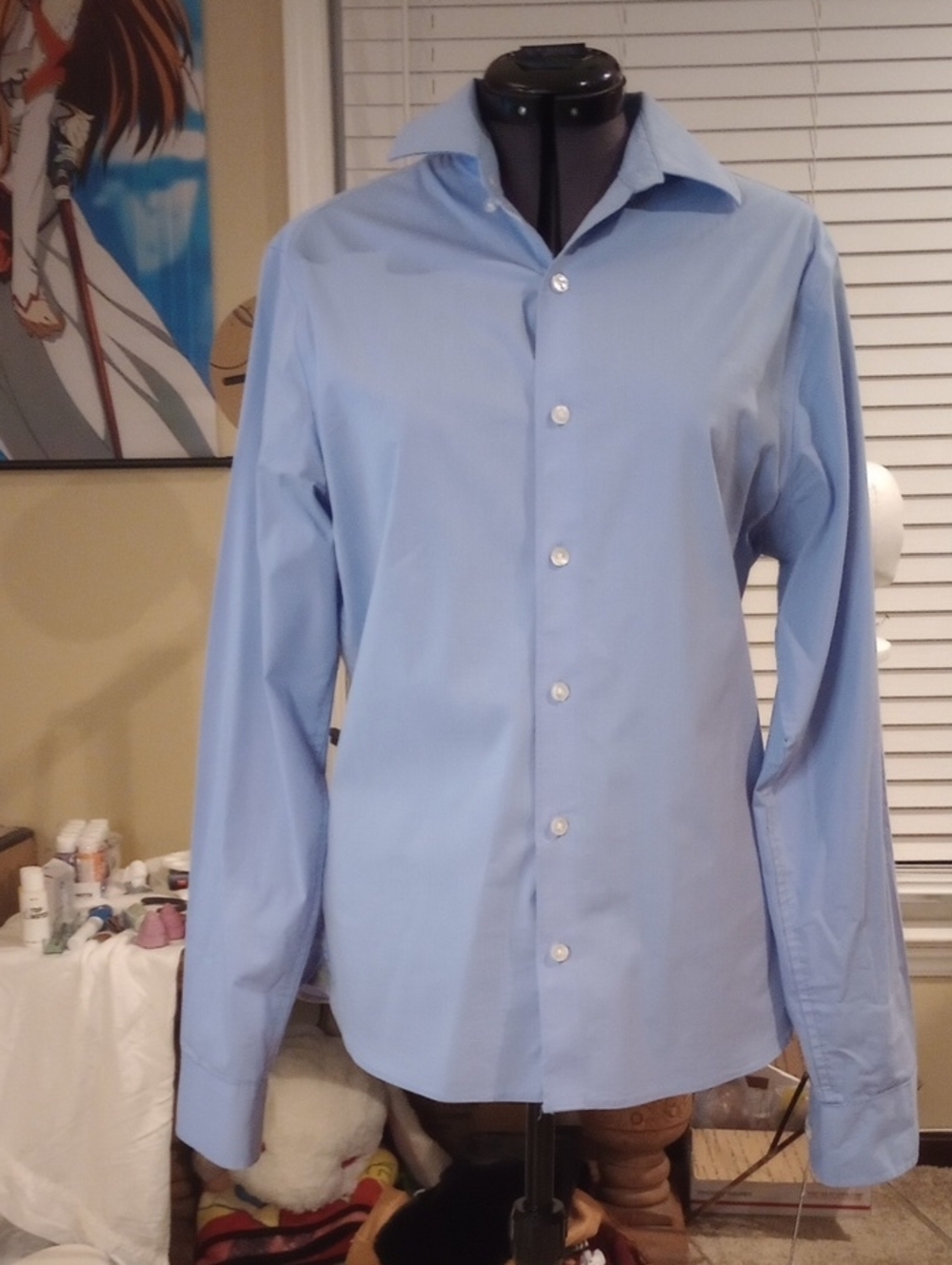 Men's Ciel Blue Button Up